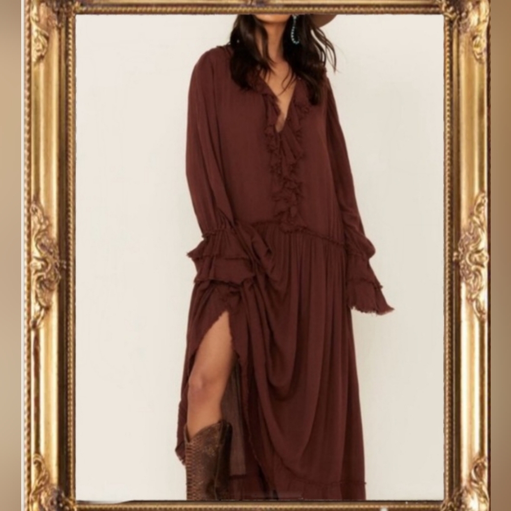 Free People Sweet Darlin' Ruffle Dress XL - Picture 2 of 16